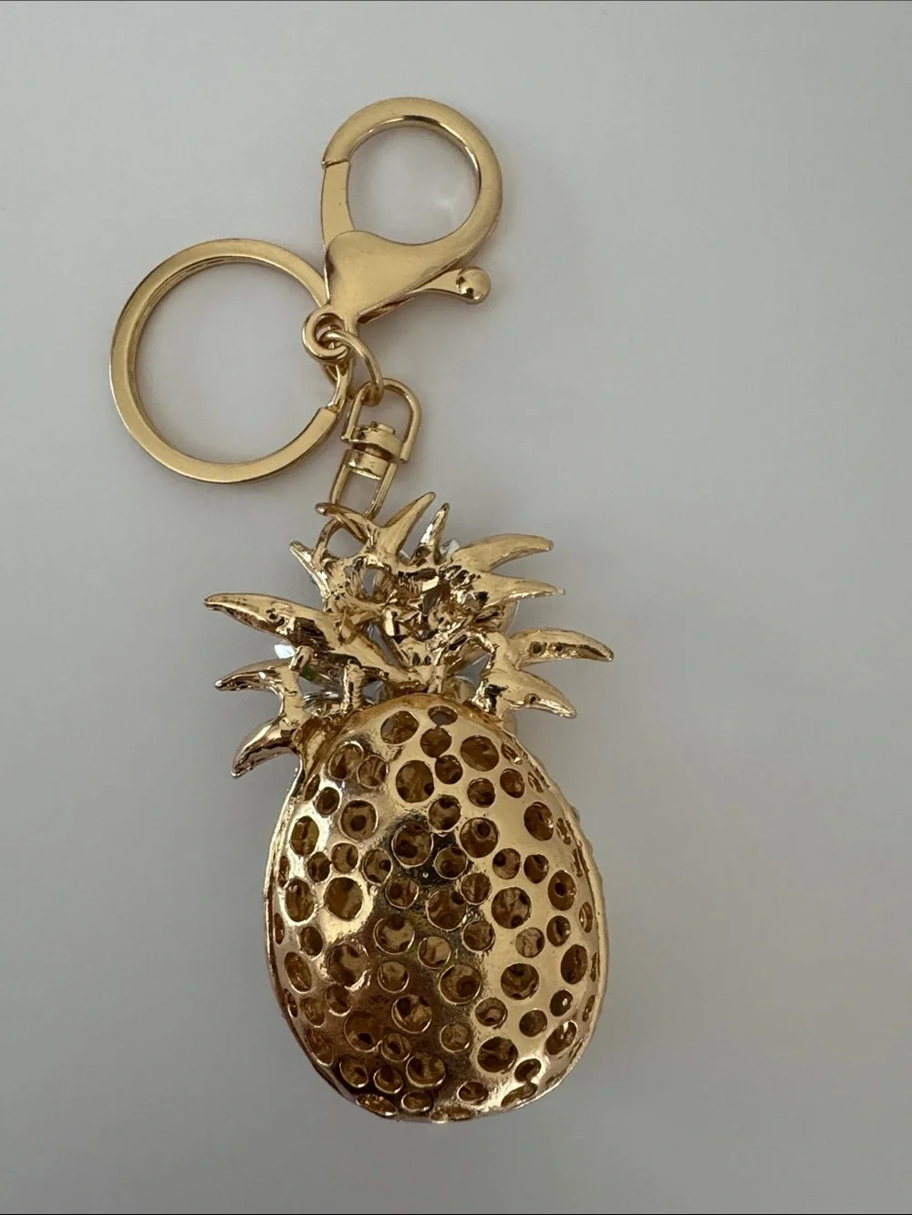 Pineapple Crystal Bag Charm/Keychain NWOT
